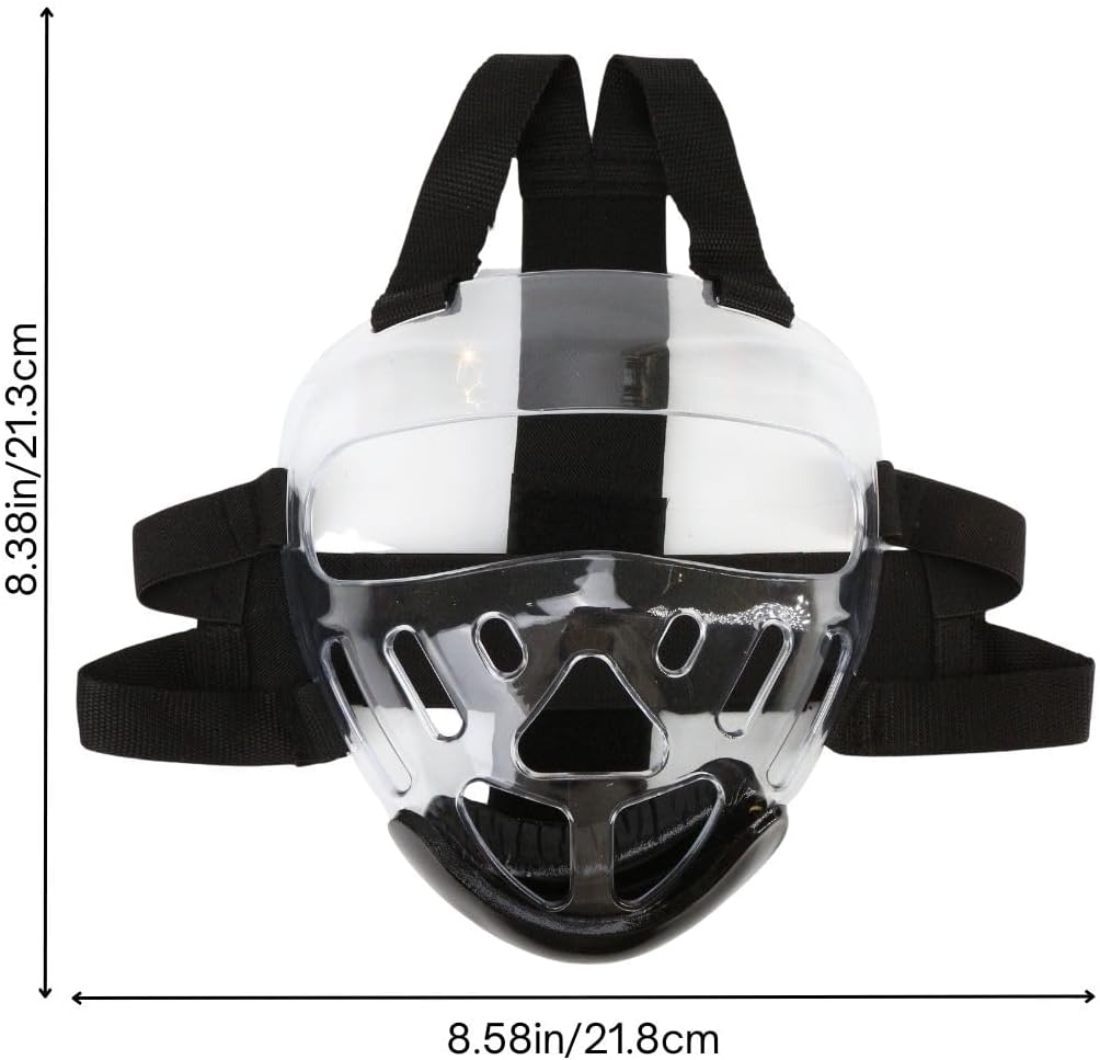 Taekwondo Sparring Mask, Face Shield Face Protection Cover, Transparent Protective Thickening Head Gear, Detachable Removable Headgear Figh Helmet for Fighting Sports Karate Kickboxing Boxing