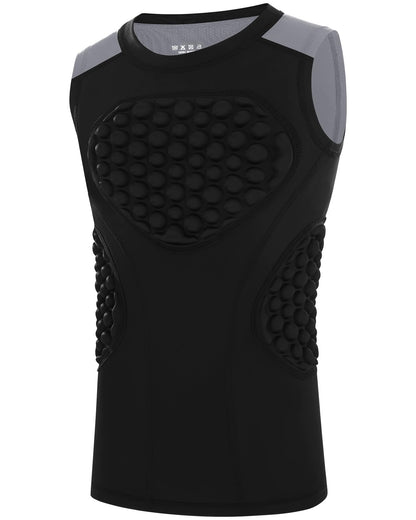 Runhit Youth Baseball Chest Protector Padded Compression Shirt Heart Rib Sternum Guard for Softball Football Lacrosse