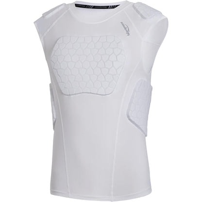 COOLOMG Adult Mens Padded Football Shirt Rib Chest Protector Undershirt