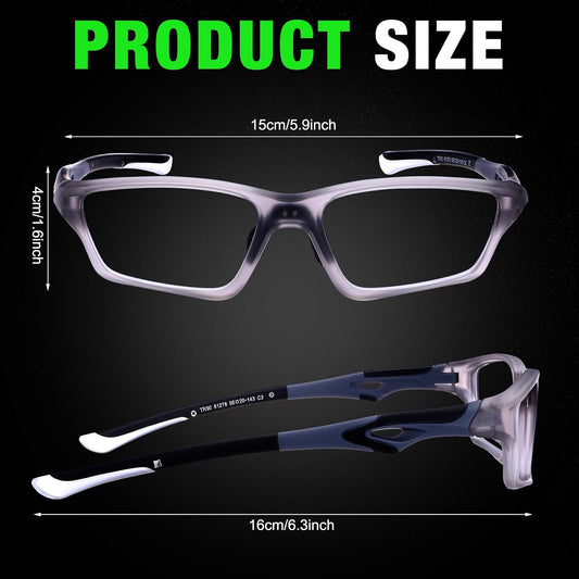 Tallew Lensless Glasses Compatible with Pickleball Eye Protection