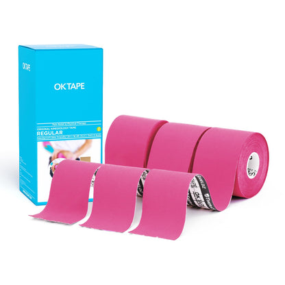 OK TAPE Kinesiology Tape (3 Pack) Latex Free Cotton Uncut 2in x 16.4ft