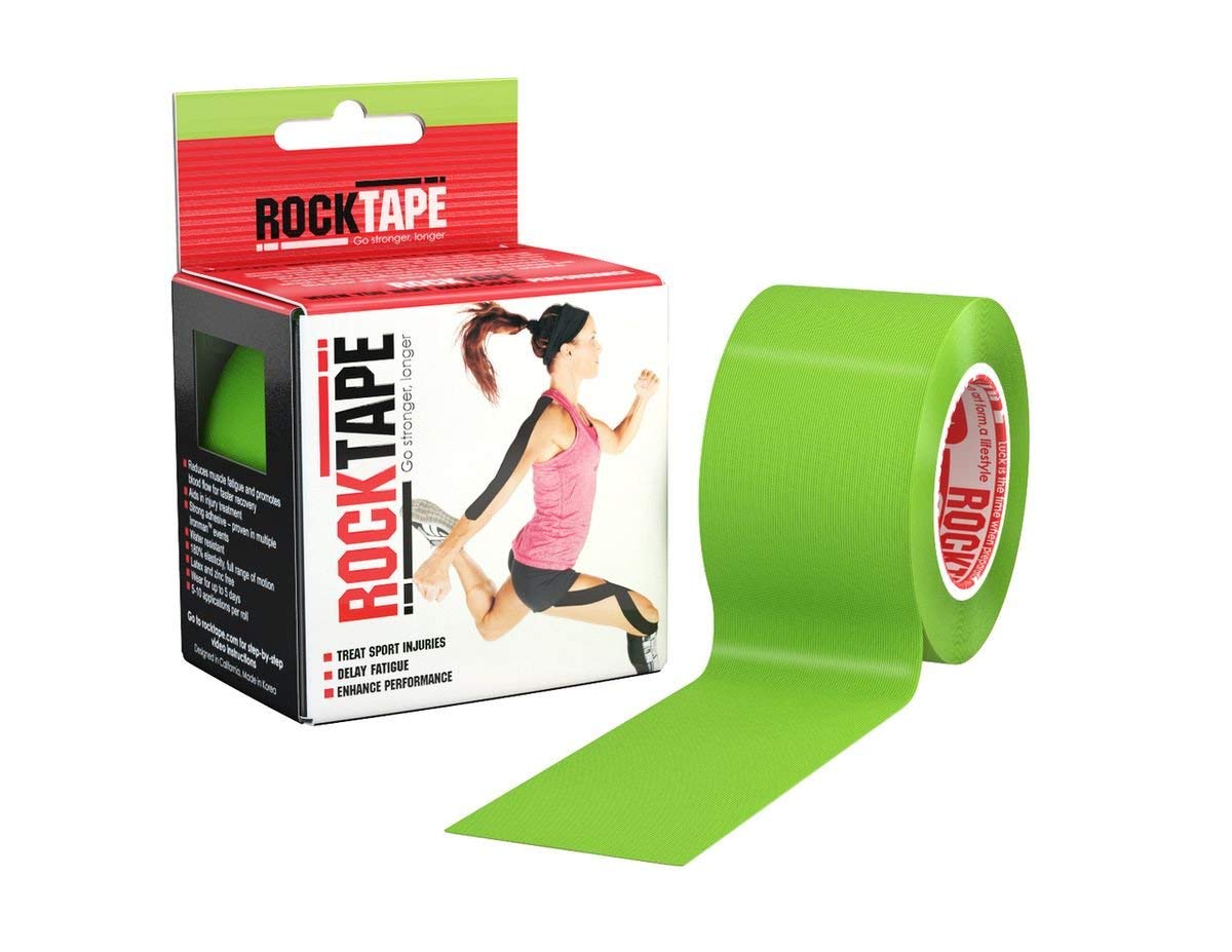 RockTape Extra Sticky Kinesiology Tape - Athletic Tape for Muscle Pain Relief, Injury Recovery - Microscopic Skin Lifting & Decompression - Sweat & Water Resistant