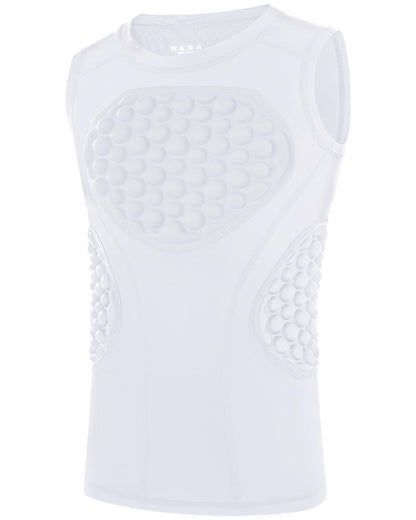 Runhit Youth Baseball Chest Protector Padded Compression Shirt Heart Rib Sternum Guard for Softball Football Lacrosse