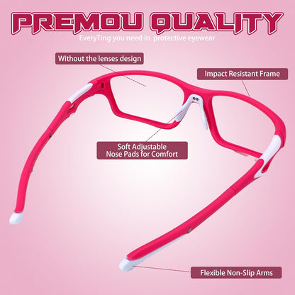 Tallew Lensless Glasses Compatible with Pickleball Eye Protection