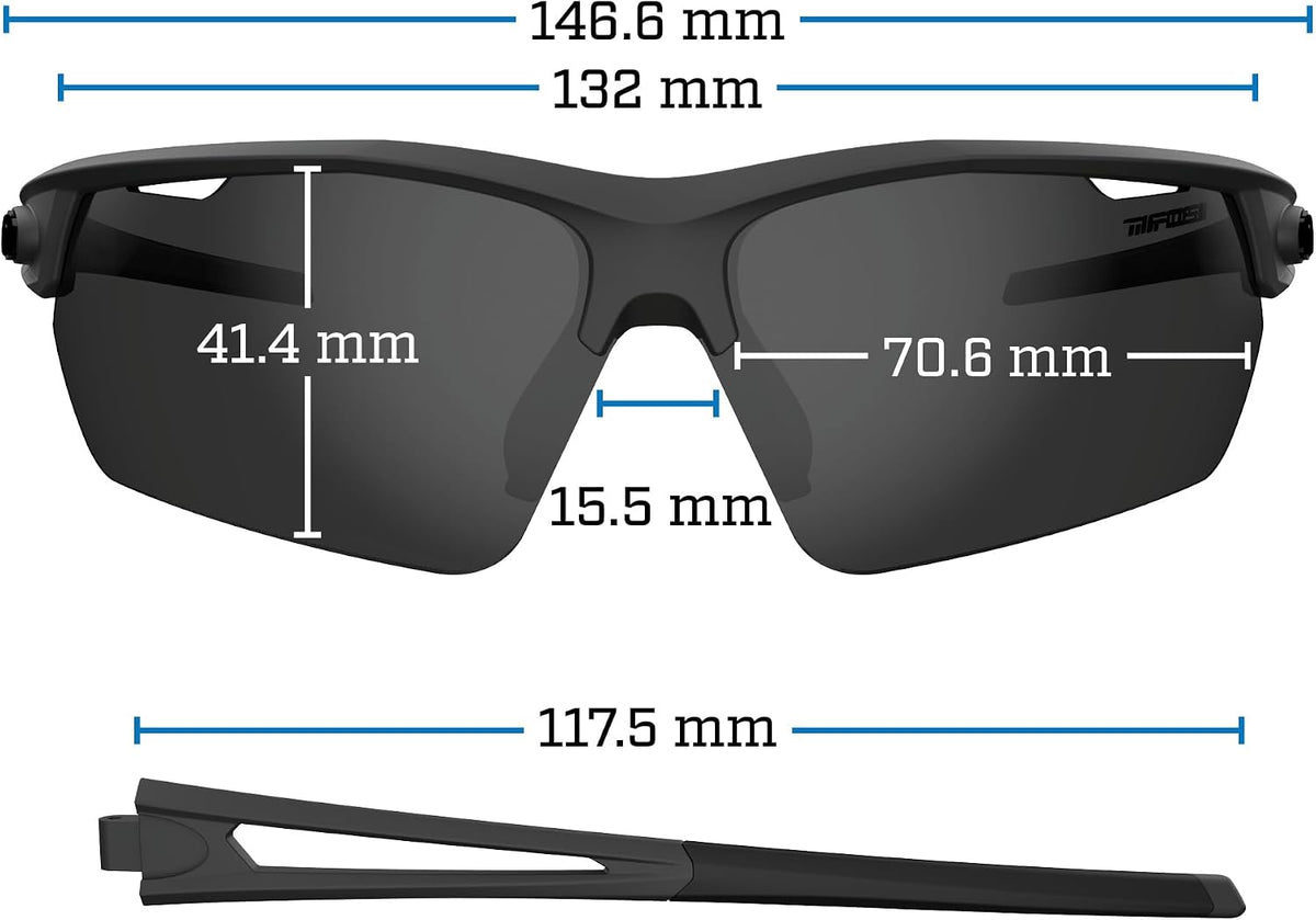 Tifosi Navar FC Half-Frame Sunglasses - Golf, Running, Pickleball & Tennis