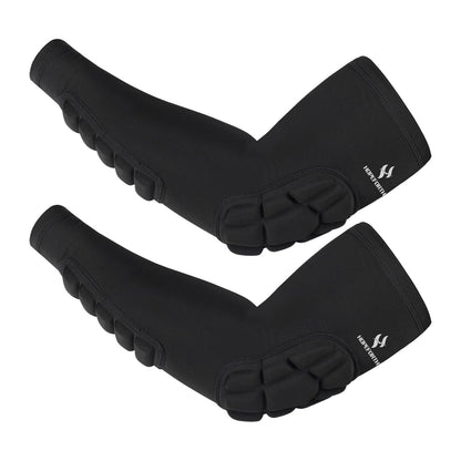 2PCS Padded Elbow Forearm Sleeves Compression Arm Protective Support