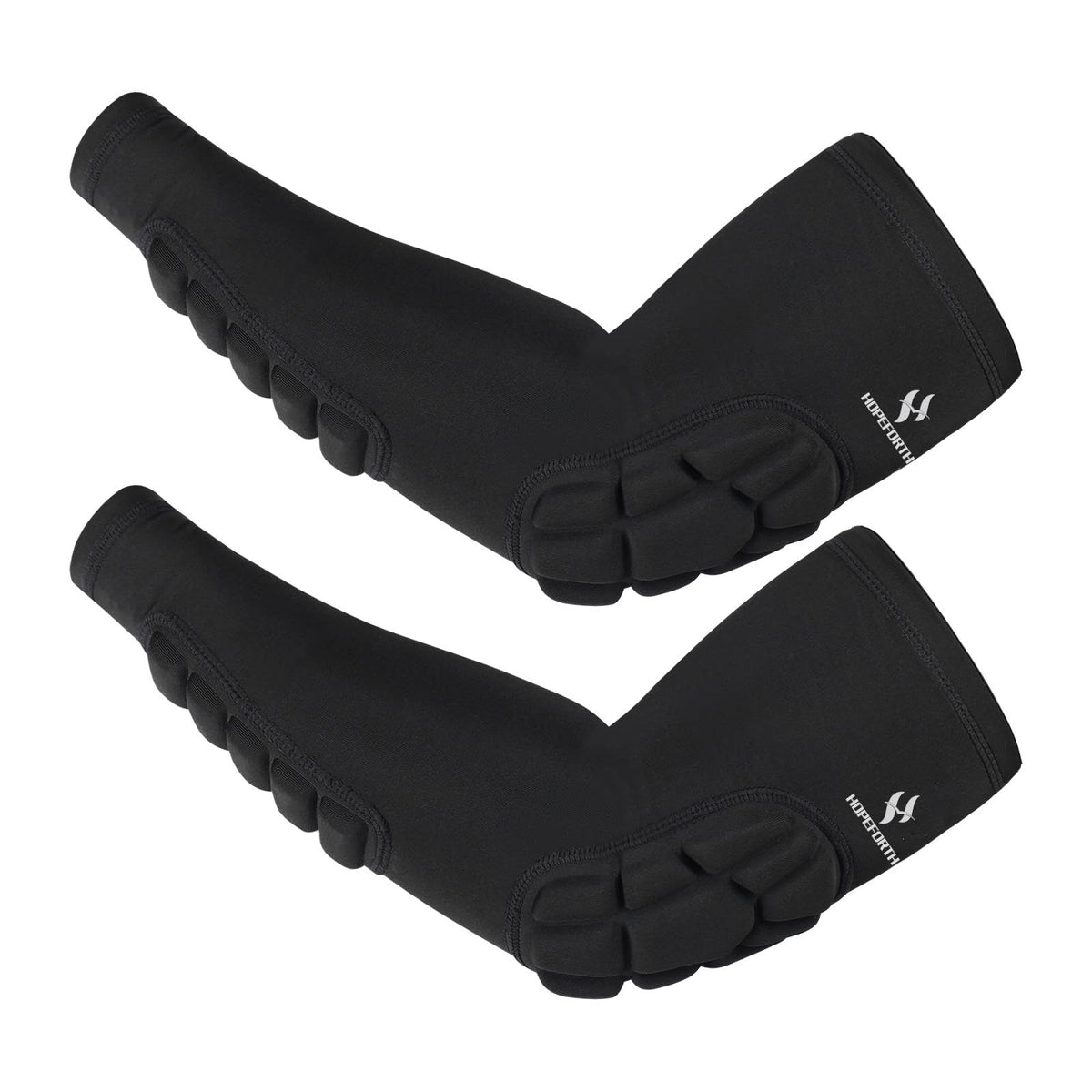 2PCS Padded Elbow Forearm Sleeves Compression Arm Protective Support