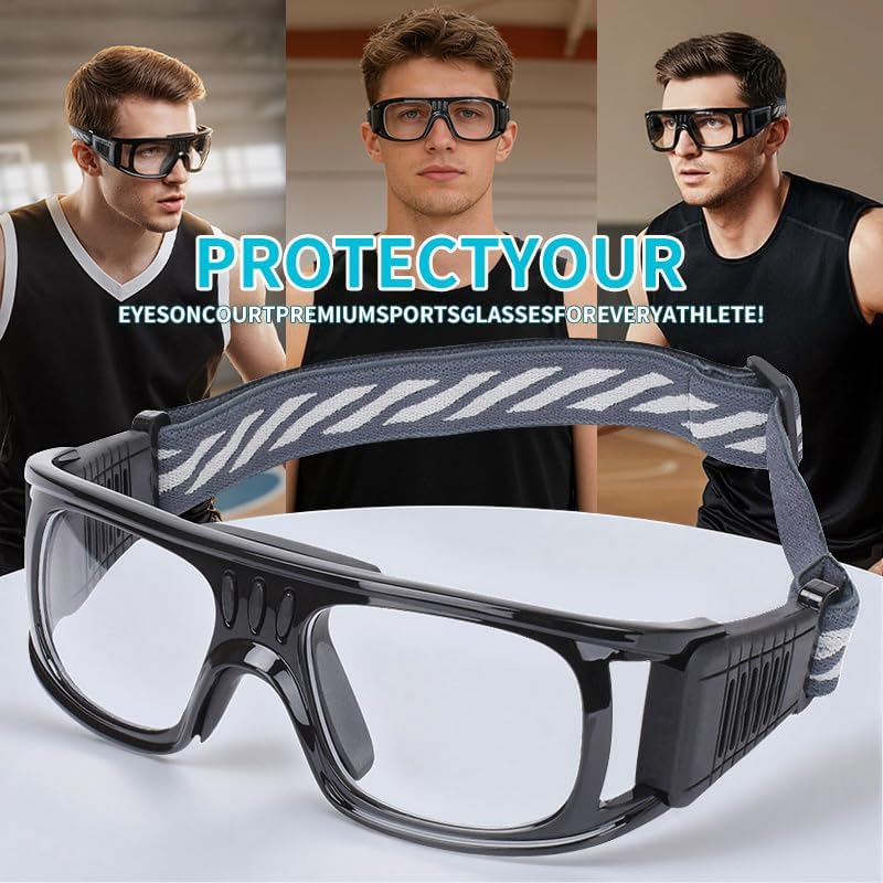 "N/A" Basketball Sports Goggles Men Racquetball Soccer Football Eyewear Protective Glasses Shock Collision Lens Replaceable