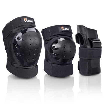 JBM Adult & Kid Knee Pads Elbow Pads and Wrist Guards for Roller Inline Skating Scootering Skateboarding