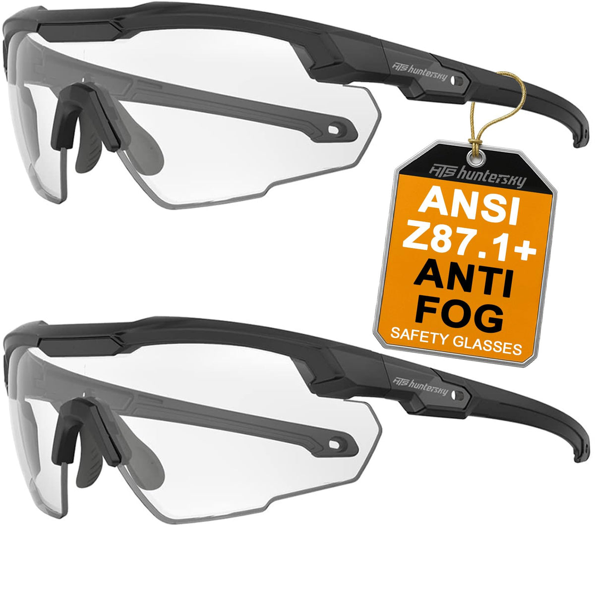 HTS HUNTERSKY Ballistic Shooting Glasses ANSI Z87+ Protective Eyewear
