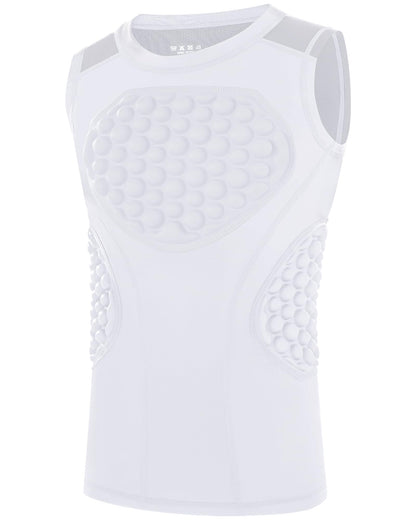 Runhit Youth Baseball Chest Protector Padded Compression Shirt Heart Rib Sternum Guard for Softball Football Lacrosse