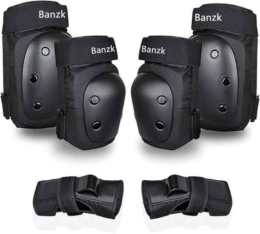 Adult Knee Pads Elbow Pads Wrist Guards for Adult Kids 6 in 1 Protective Gear Set for Skateboarding Biking Roller Skating Cycling Outdoor Sports