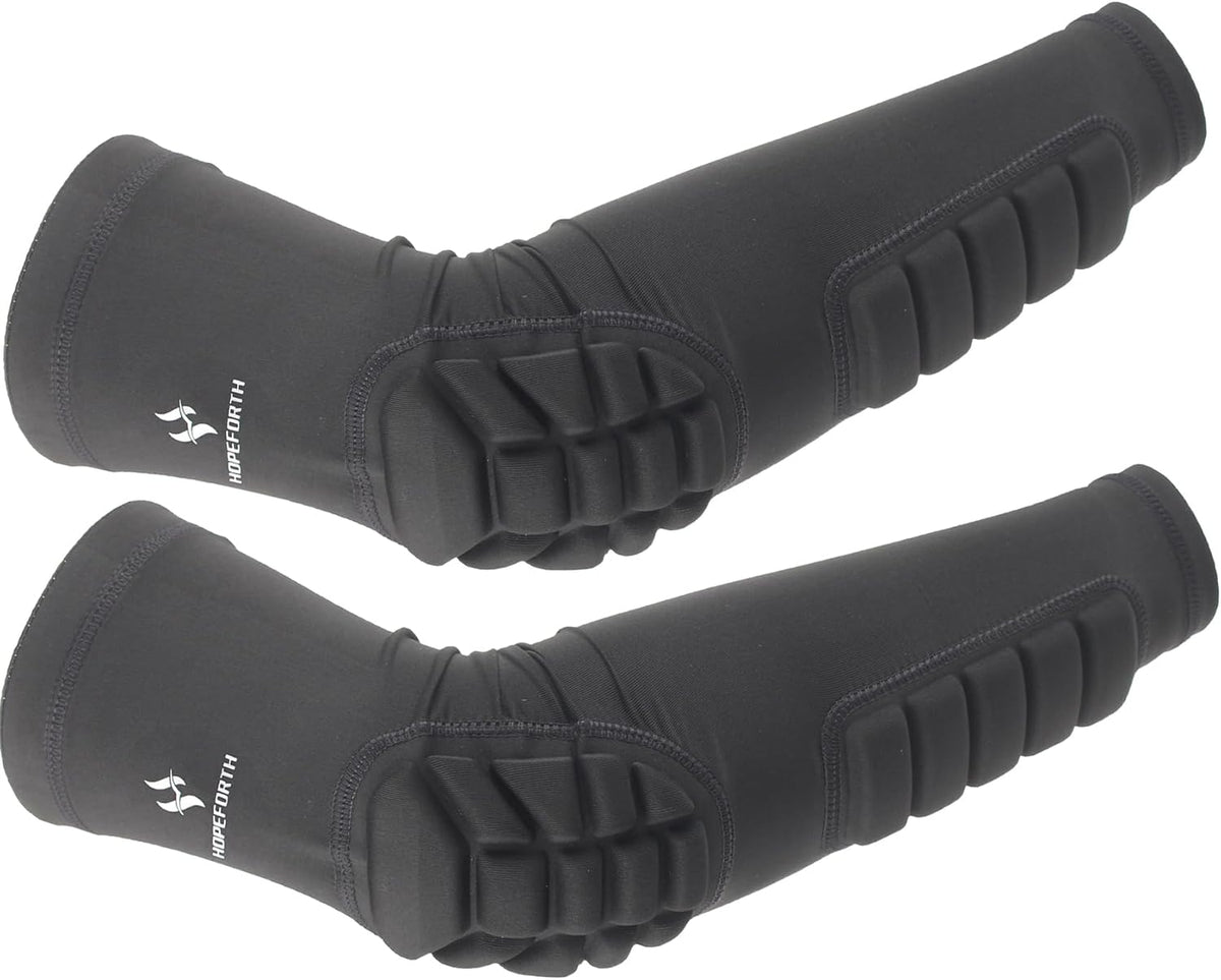 2PCS Padded Elbow Forearm Sleeves Compression Arm Protective Support