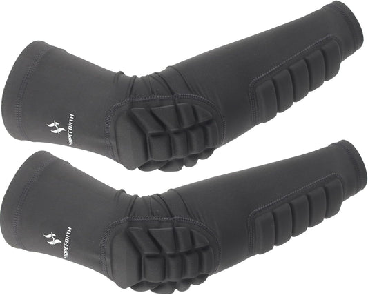 2PCS Padded Elbow Forearm Sleeves Compression Arm Protective Support