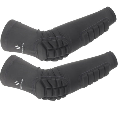 2PCS Padded Elbow Forearm Sleeves Compression Arm Protective Support