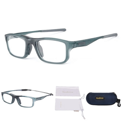 SooGree Sports Goggles Glasses Football Soccer Safety Glasses Goggles Adjustable Strap Interchangeable Temples for Men Youth