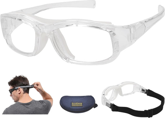 SooGree Sport Goggles Glasses Squash & Racquetball Goggles Basketball Glasses Adjustable Strap Resistant Impact