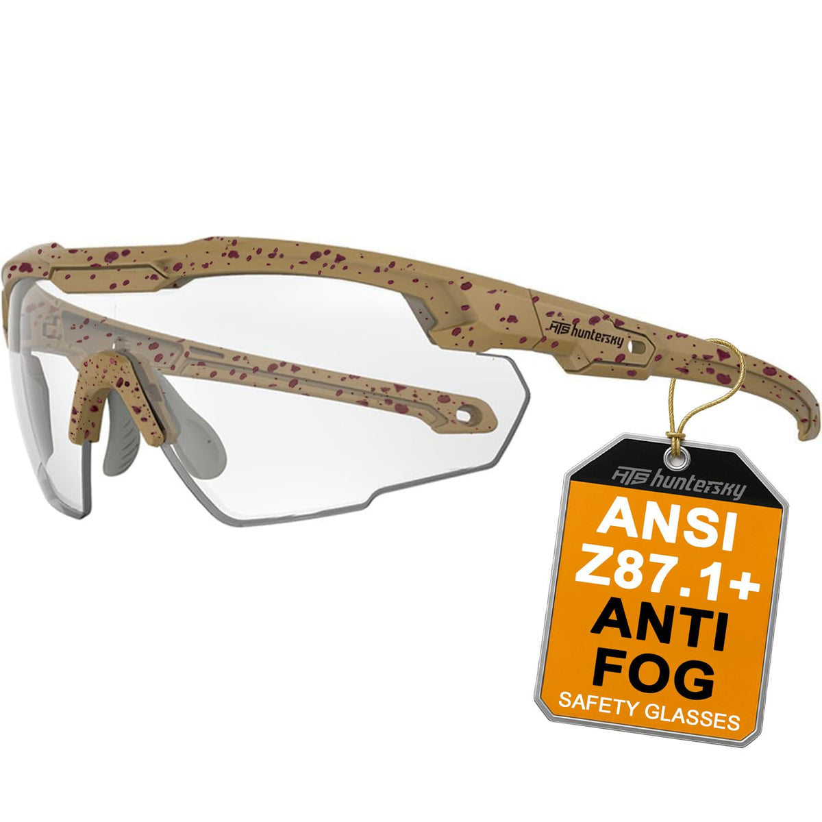 HTS HUNTERSKY Ballistic Shooting Glasses ANSI Z87+ Protective Eyewear
