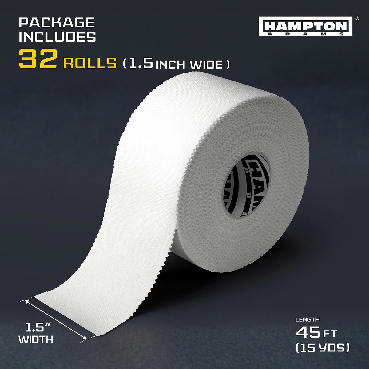 Hampton Adams Athletic Tape Multi Pack, Sports Medical Grade, Easy Tear