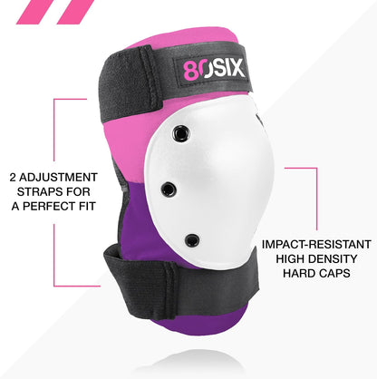 80SIX Multi-Sport Pad Set– Protective Gear for Skateboarding, Biking, Roller Skating, and Scooter