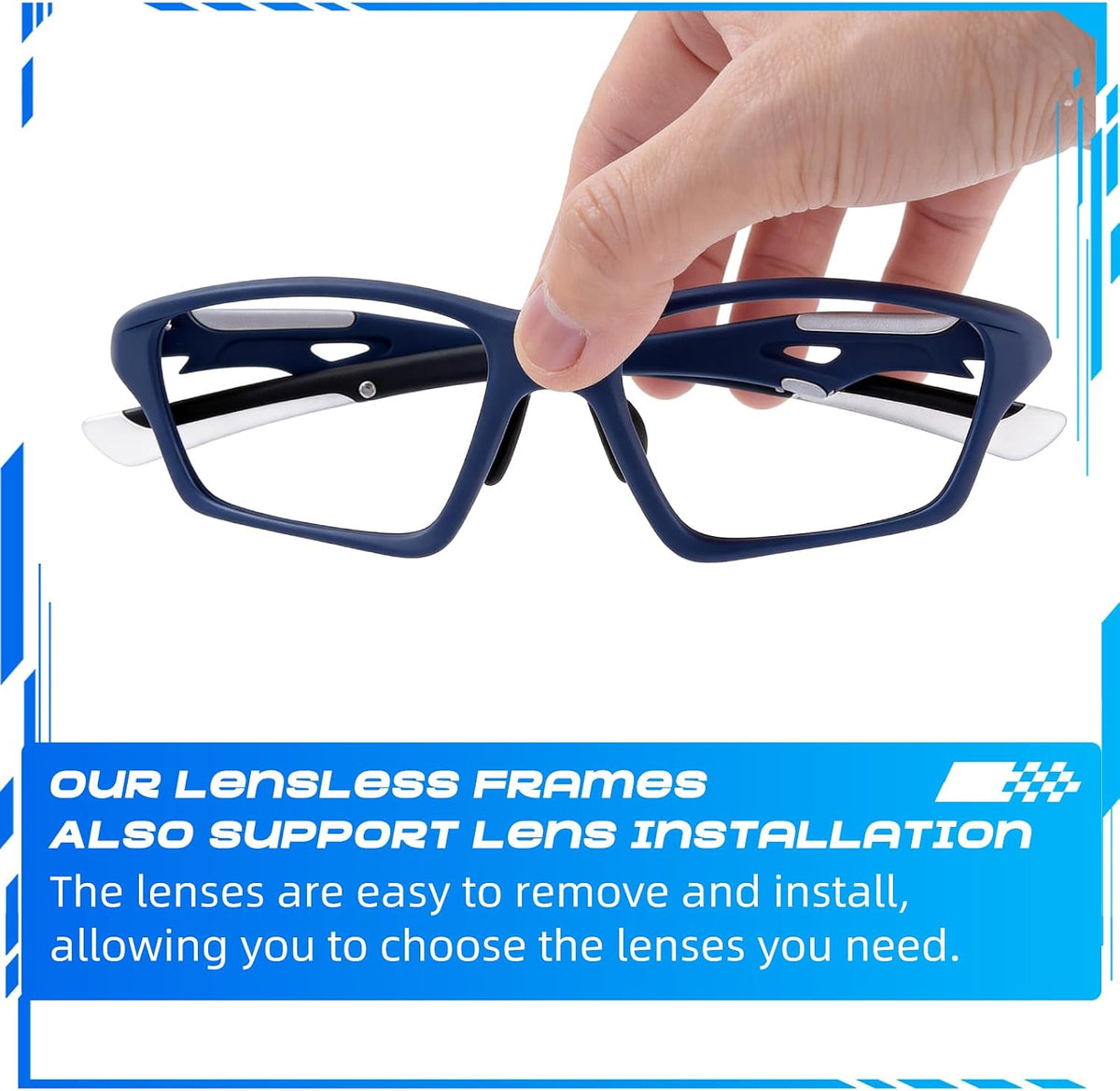 1 Set Lensless Protective Sports Goggles with Storage Case