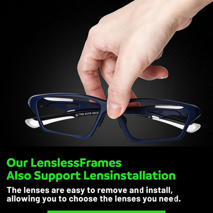 Tallew Lensless Glasses Compatible with Pickleball Eye Protection