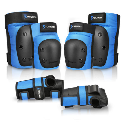 Adult&Kids Knee Pads Elbow Pads Wrist Guards 6 in 1 Protective Gear Set
