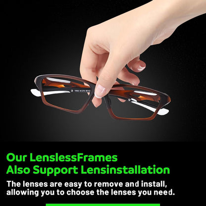 Tallew Lensless Glasses Compatible with Pickleball Eye Protection