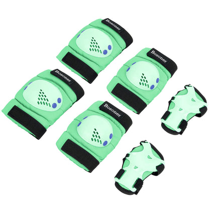 BOSONER Kids/Youth Knee Pads Elbow Pads Wrist Guards Set for 3-15 Years, Child Protective Gear Set for Roller Skates, Cycling, BMX Bike, Skateboard, Inline Skating, Scooter Riding Sports…