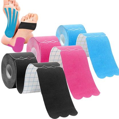 Kinesiology Tape Precut Strips Pro Athletic (3 Rolls,60 Strips) Original Cotton Waterproof Breathable Latex Free Tape for Muscle Pain Relief and Joint Support Elastic Sports Activities Tapes (Mix)