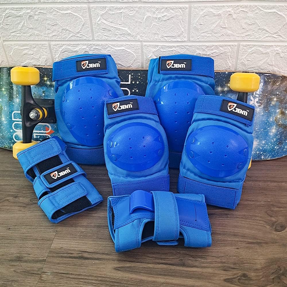 JBM Adult & Kid Knee Pads Elbow Pads and Wrist Guards for Roller Inline Skating Scootering Skateboarding