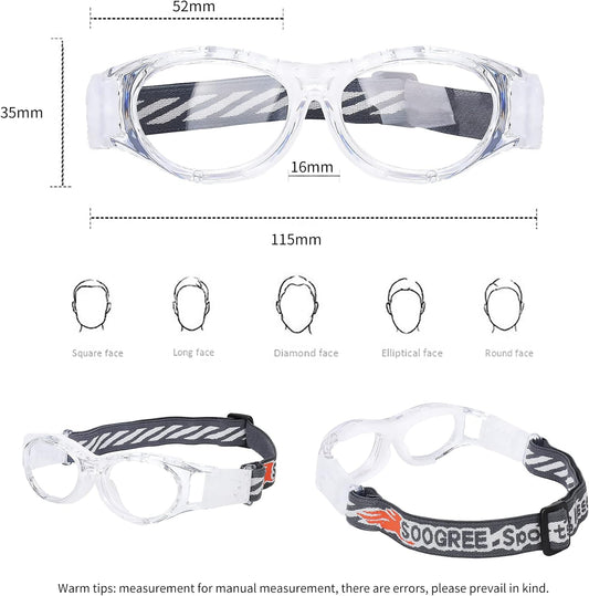 SooGree Kids Sport Glasses Basketball Football Goggles Glasses Boys Safety Eyewear Anti Shock Collision Glasses Frame