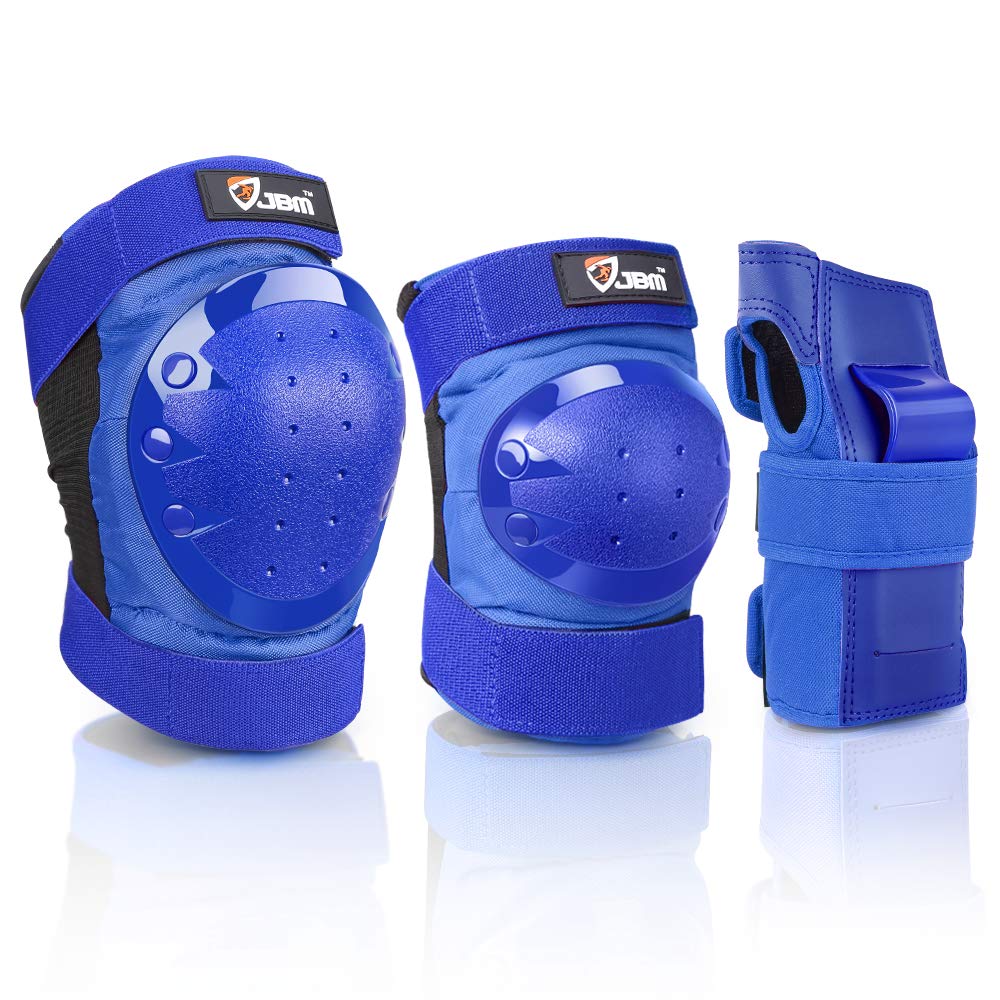 JBM Adult & Kid Knee Pads Elbow Pads and Wrist Guards for Roller Inline Skating Scootering Skateboarding