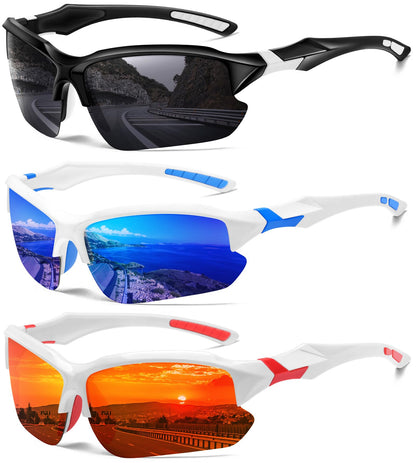 Sports Polarized Sunglasses for Men Cycling Running Fishing UV Protection Sun Glasses Lightweight Half Frame Goggles