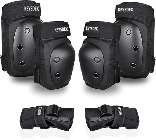 Knee Pads Elbow Wrist Guards 6-in-1 Protective Gear Kids Adults