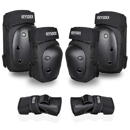 Knee Pads Elbow Wrist Guards 6-in-1 Protective Gear Kids Adults