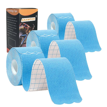 Kinesiology Tape Precut Strips Pro Athletic (3 Rolls,60 Strips) Original Cotton Waterproof Breathable Latex Free Tape for Muscle Pain Relief and Joint Support Elastic Sports Activities Tapes (Mix)