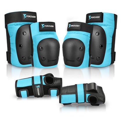 Adult&Kids Knee Pads Elbow Pads Wrist Guards 6 in 1 Protective Gear Set