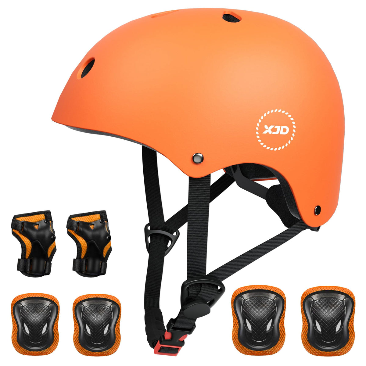 XJD Kids Bike Helmet Set for 3-5-8-14 Years, Knee Elbow Pads Wrist Guards