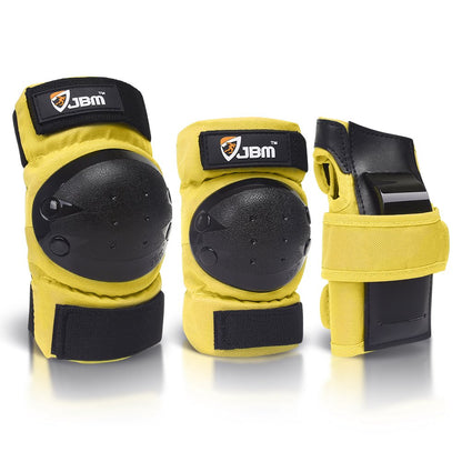 JBM Adult & Kids Knee Pads Elbow Pads and Wrist Guards for Inline Skating, Roller Skating, Skateboarding, Scootering