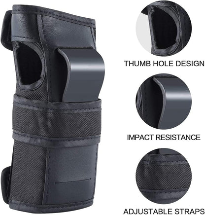 Adult Knee Pads Elbow Pads Wrist Guards for Adult Kids 6 in 1 Protective Gear Set for Skateboarding Biking Roller Skating Cycling Outdoor Sports