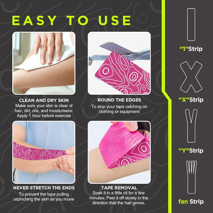 OK TAPE PRO Kinesiology Tape Uncut Roll Bulk, Elastic Physical Therapy Tape