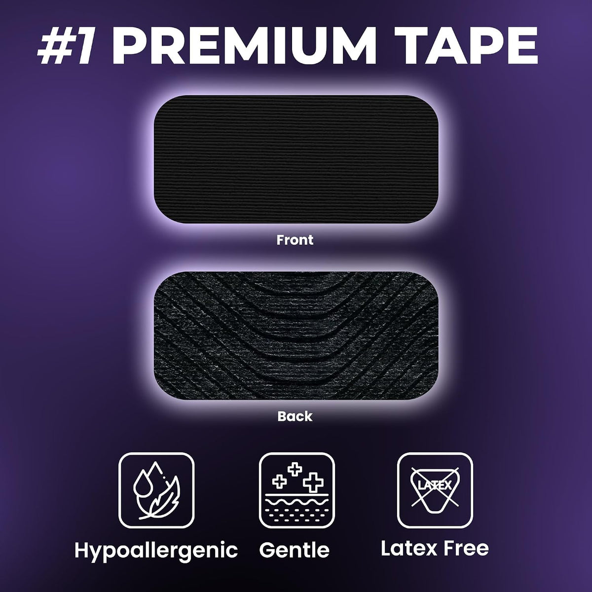 PATCH4U Premium Tape (30 Pack) - Pain Free Removal, Hypoallergenic