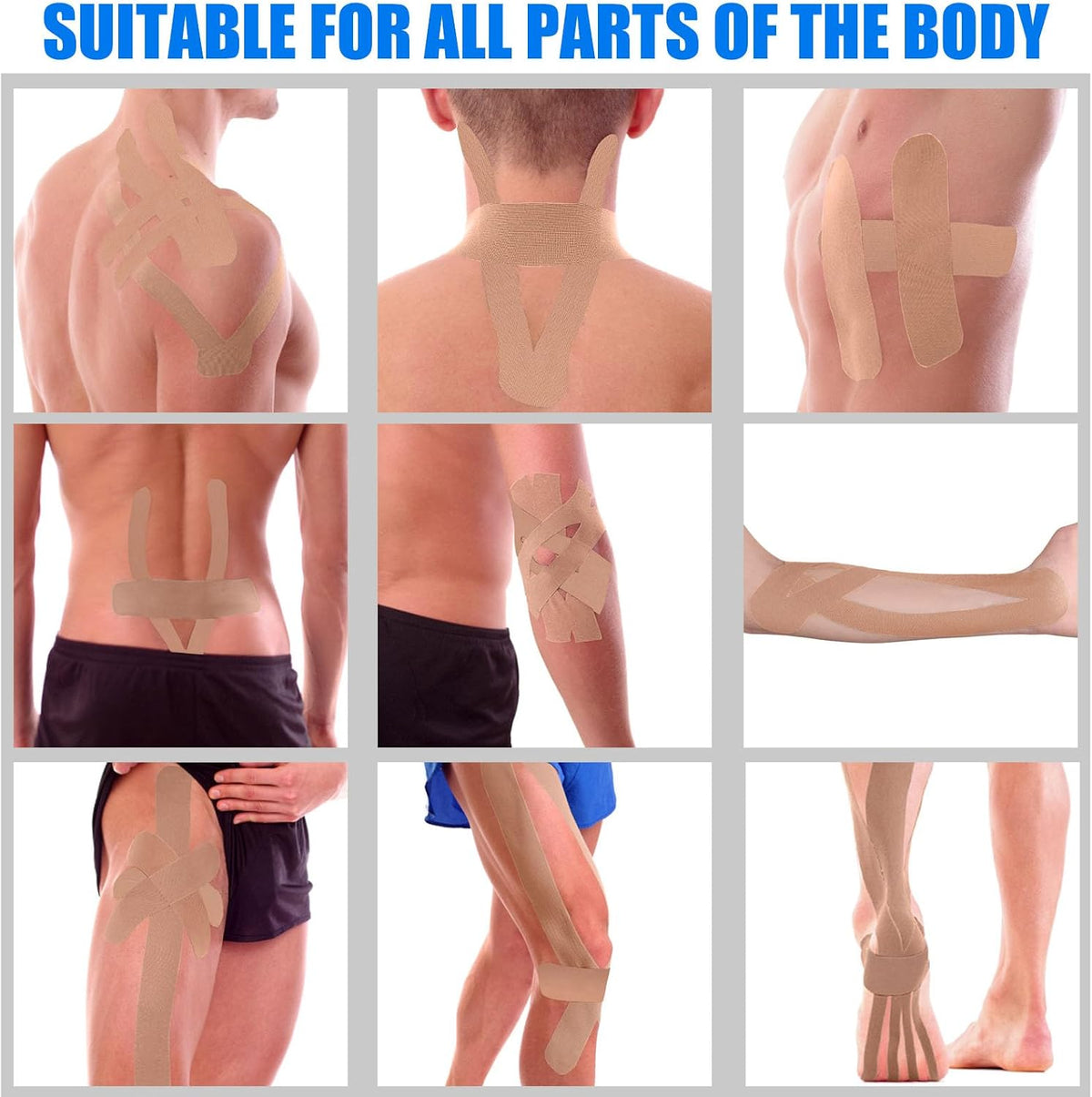 4 Rolls Kinesiology Tape, 4" x 5.5yd Extra Wide for Muscle Support