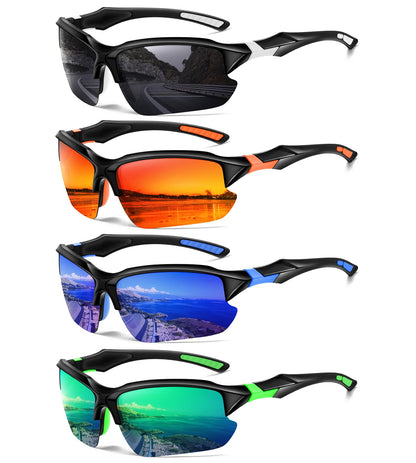 Sports Polarized Sunglasses for Men Cycling Running Fishing UV Protection Sun Glasses Lightweight Half Frame Goggles