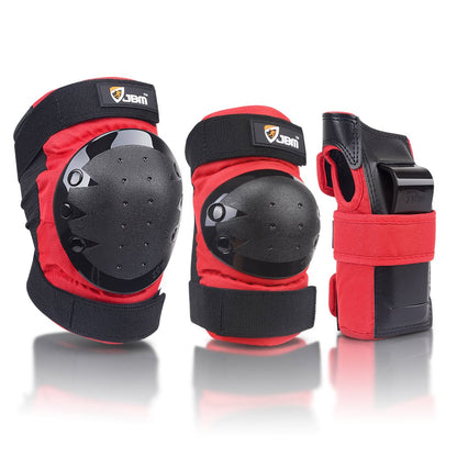 JBM Adult & Kids Knee Pads Elbow Pads and Wrist Guards for Inline Skating, Roller Skating, Skateboarding, Scootering