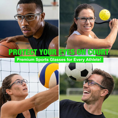 Tallew Lensless Glasses Compatible with Pickleball Eye Protection
