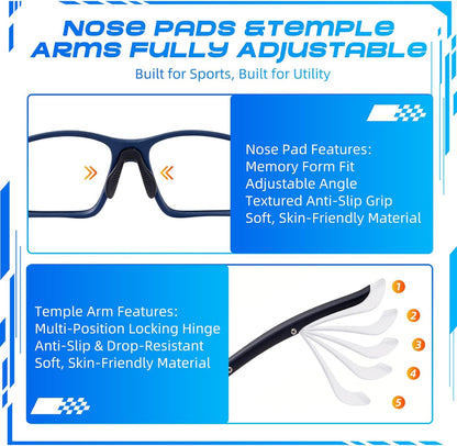 1 Set Lensless Protective Sports Goggles with Storage Case