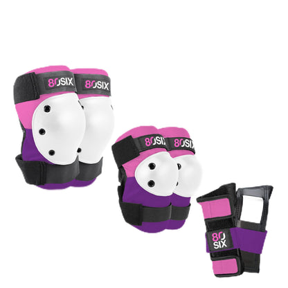 80SIX Multi-Sport Pad Set– Protective Gear for Skateboarding, Biking, Roller Skating, and Scooter