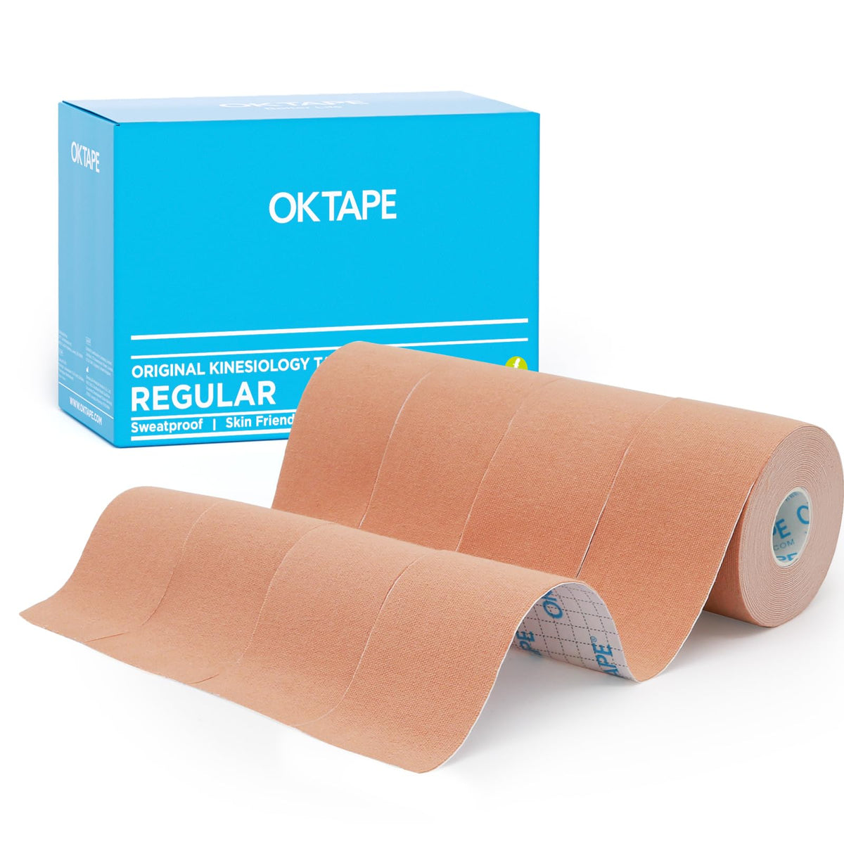 OK TAPE Kinesiology Tape (3 Pack) Latex Free Cotton Uncut 2in x 16.4ft